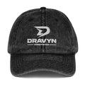 PDRAVYN vintage baseball cap zwart washed streetwear