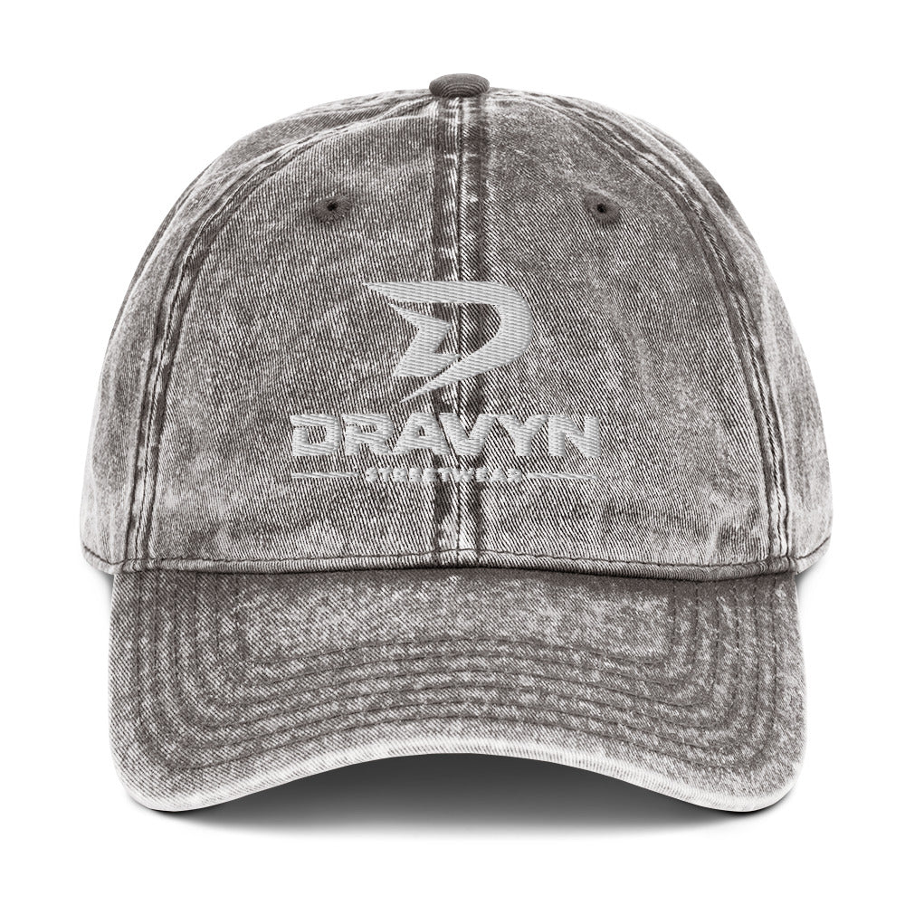 DRAVYN vintage baseball cap grijs premium cotton cap